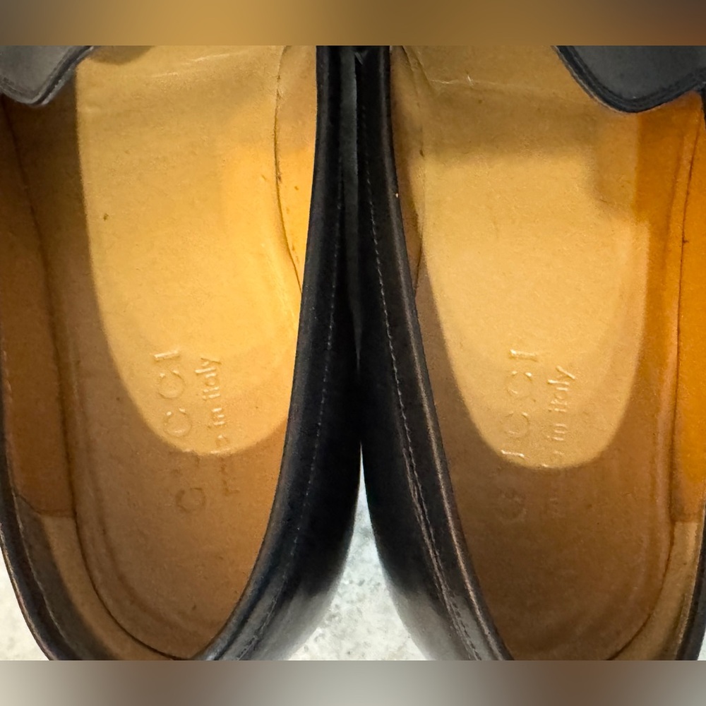 GUCCI BRIXTON Black Leather Horsebit Loafers US 8 Gucci 7.5 Jordaan $1100 - Picture 10 of 12